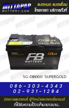 FB BATTERY รุ่น SG-DIN100 SUPERGOLD มิตรภาพแบตเตอรี่รถยนต์